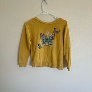 O'Neill Yellow Kids Sweater with Butterfly Design